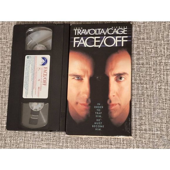 Face Off (1997) VHS Tape John Travolta Nicholas Cage Action Thriller Pre-owned - Picture 3 of 3